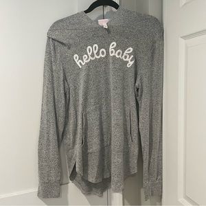 Isabel by Ingrid & Isabel “Hello Baby” maternity pullover hoodie size L